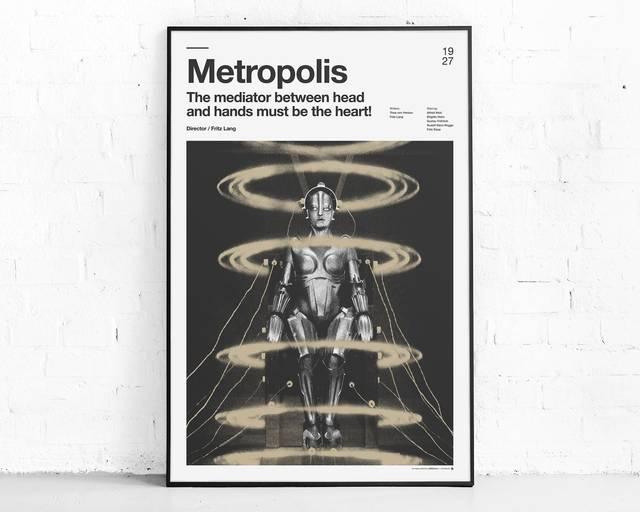 Metropolis Movie Poster, Minimalist Wall Art Poster - Aesthetic Wall Decor
