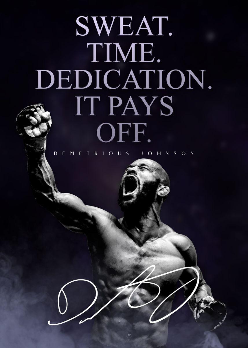 Mighty Mouse Demetrius Johnson UFC Sports Legends Poster - Aesthetic Wall Decor