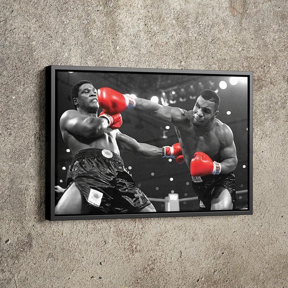 Mike Tyson Trevor Berbick Boxing Match Wall Art Canvas Print Poster - Aesthetic Wall Decor
