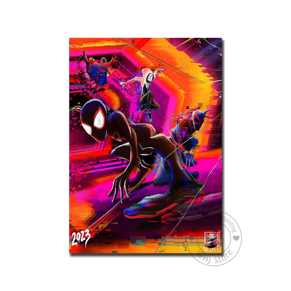 Miles Morales Spiderverse 2023 Film Poster - Aesthetic Wall Decor
