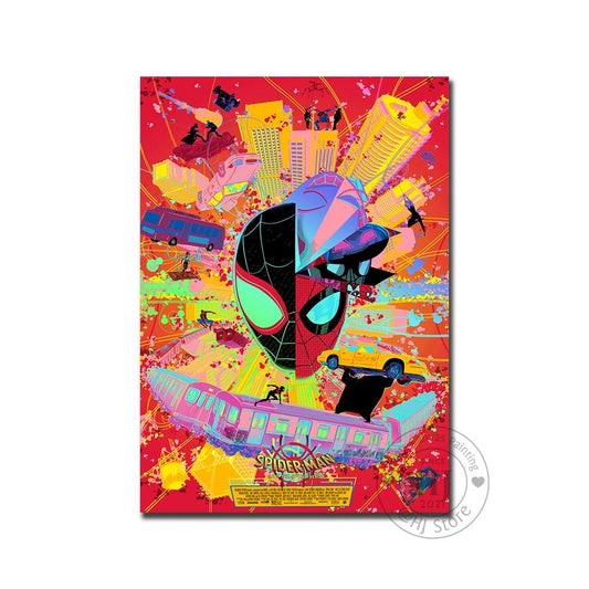 Miles Morales Spiderverse Film Wall Art Poster - Aesthetic Wall Decor