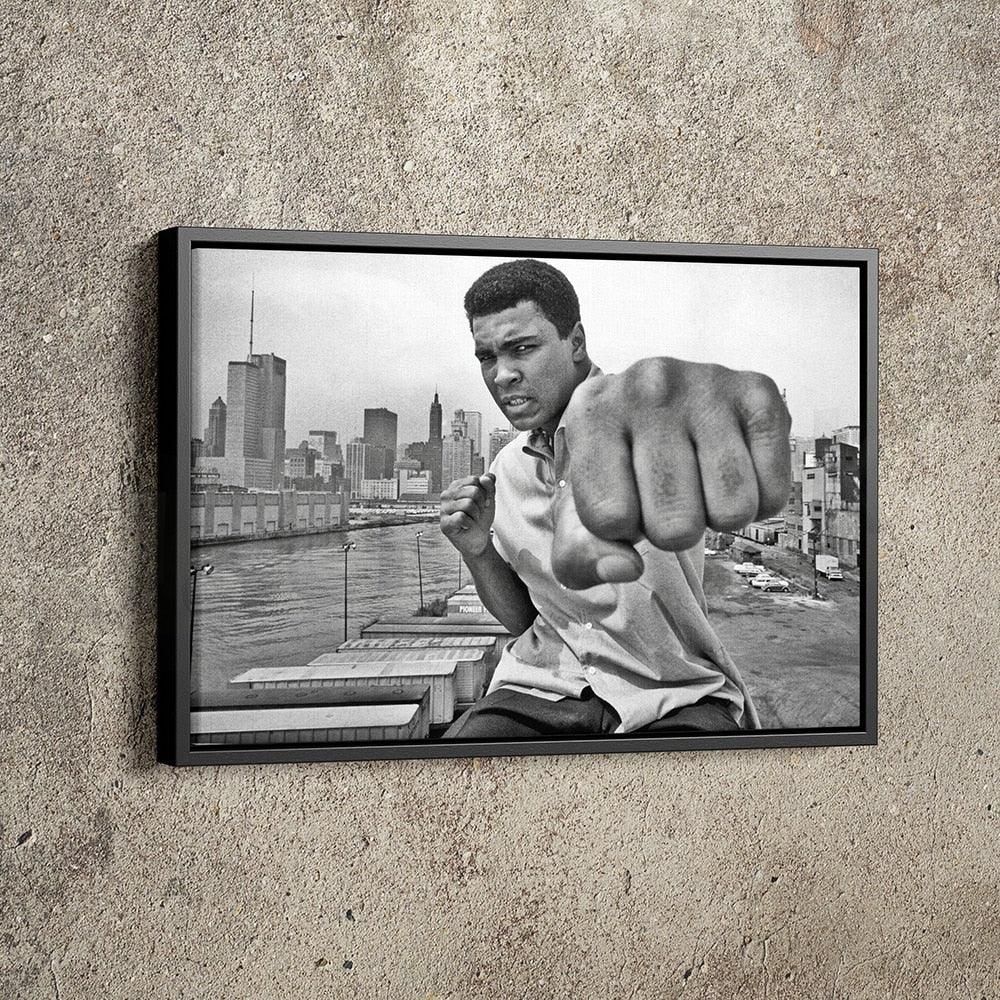 Muhammad Ali Louisville Black and White Wall Art Poster - Aesthetic Wall Decor