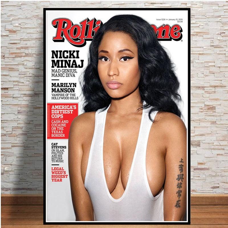 Nicki Minaj Rap Rolling Stone Magazine Wall Art Poster - Aesthetic Wall Decor