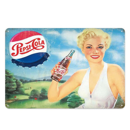 Pepsi Vintage Brand Wall Art Metal Signs - Aesthetic Wall Decor