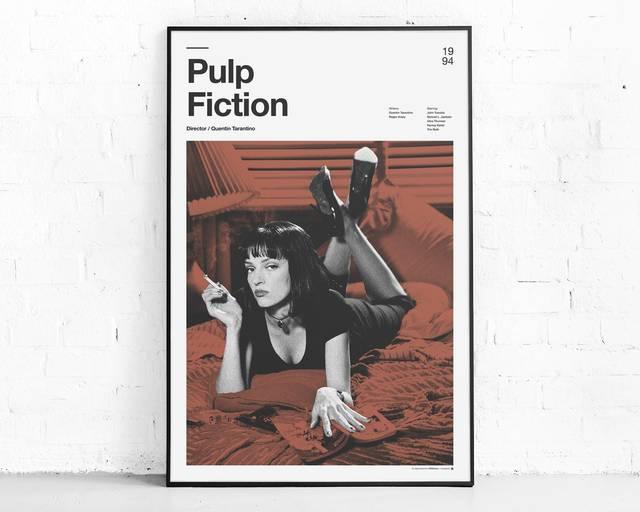 Pulp Fiction Movie Poster, Mia Minimalist Wall Art Poster - Aesthetic Wall Decor