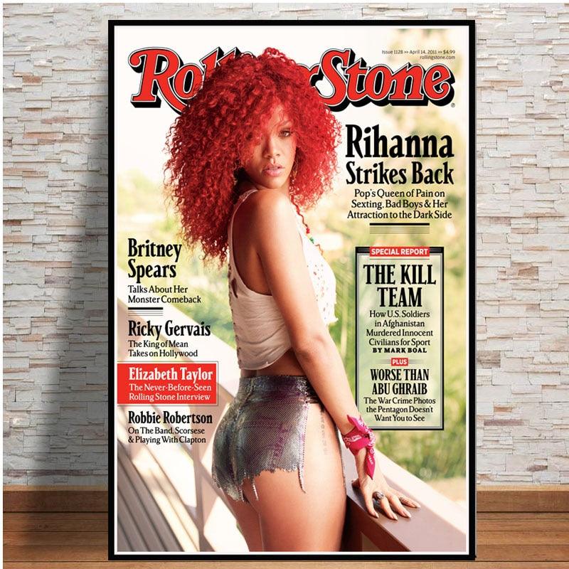Rihanna Rolling Stone Magazine Wall Art Poster - Aesthetic Wall Decor