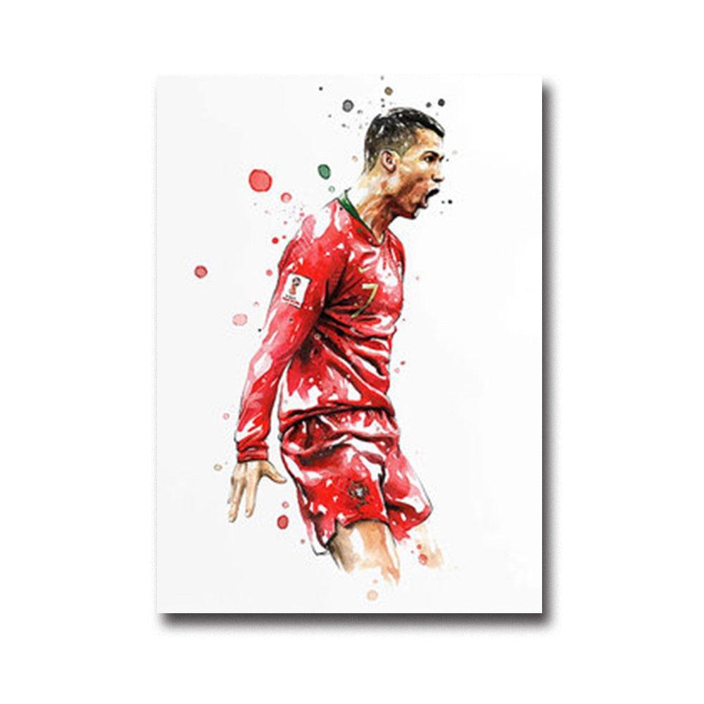 Ronaldo Futbol Painting Wall Art Poster - Aesthetic Wall Decor