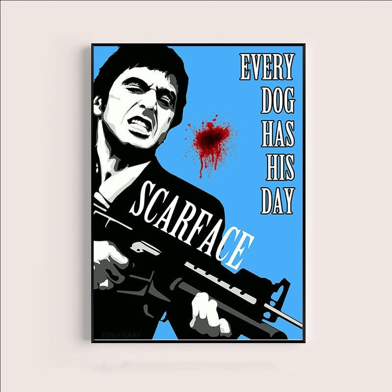 Scarface Every Dog Has His Day Poster, Tony Montana Quote Poster - Aesthetic Wall Decor