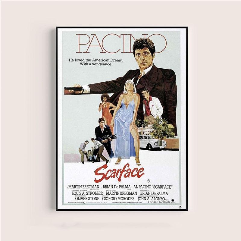 Scarface Pacino Miami Style Movie Wall Art Poster - Aesthetic Wall Decor