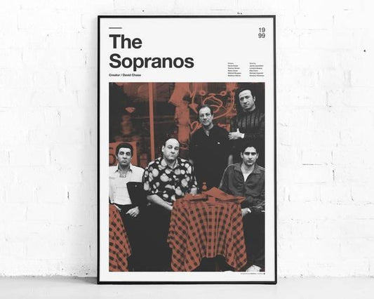 Sopranos Crew TV Series Polaroid Minimalist Wall Art Poster - Aesthetic Wall Decor