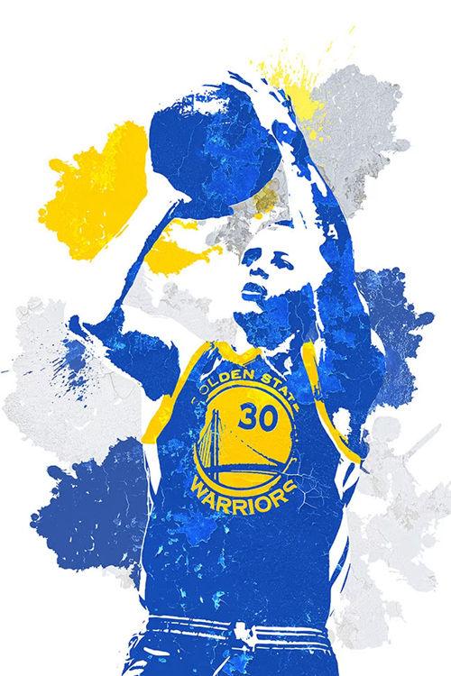 Steph Curry Warriors Splash Painting NBA Wall Art Poster - Aesthetic Wall Decor