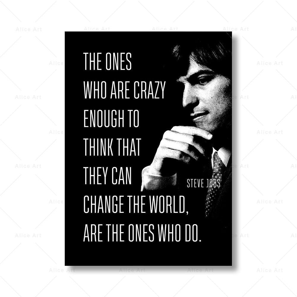 Steve Jobs Change the World Motivational Quote Poster - Aesthetic Wall Decor