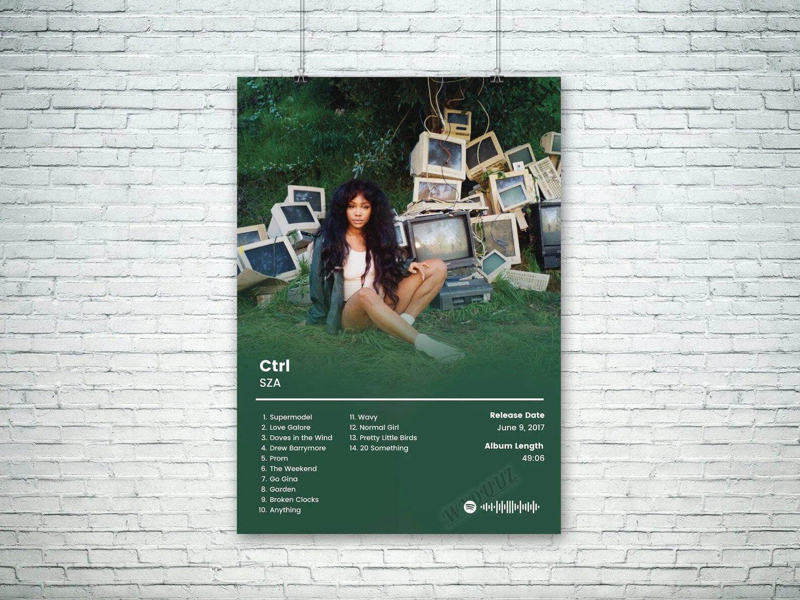 SZA Ctrl Pop Music Album Cover Wall Art Poster - Aesthetic Wall Decor