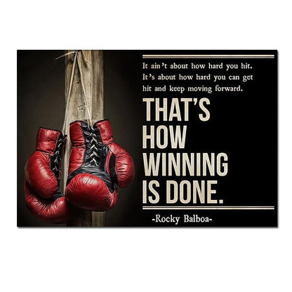 Thats How Winning Is Done Rocky Movie Quote Inspirational Poster - Aesthetic Wall Decor
