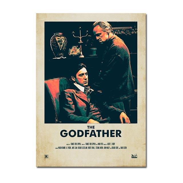 The Godfather Michael & Vito Polaroid Minimalist Poster - Aesthetic Wall Decor