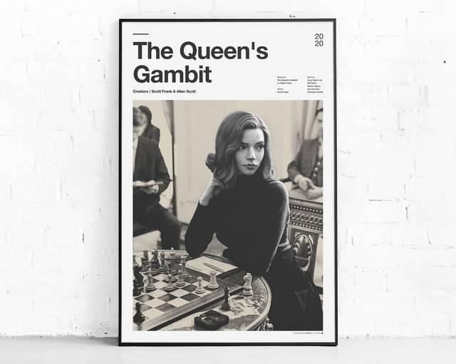 The Queen's Gambit TV Series Poster, Minimalist Wall Art Poster – Aesthetic  Wall Decor