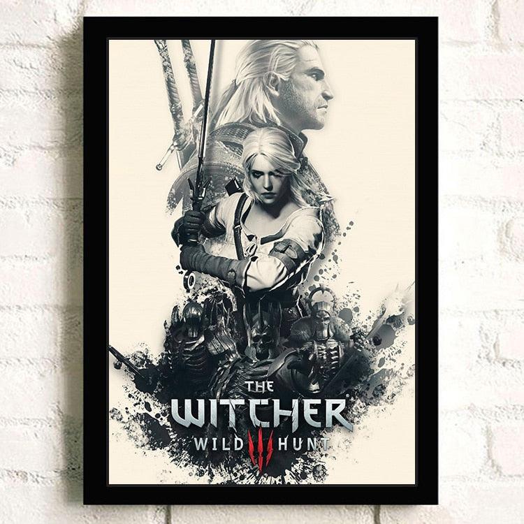 The Witcher Video Game White Poster - Aesthetic Wall Decor