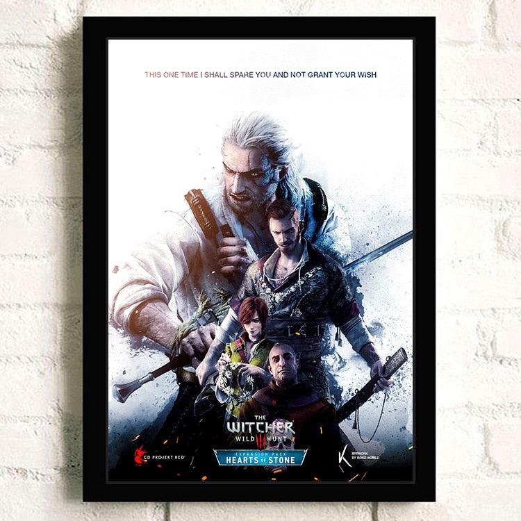 The Witcher Wild Hunt Hearts Of Stone Video Game Wall Art Poster - Aesthetic Wall Decor