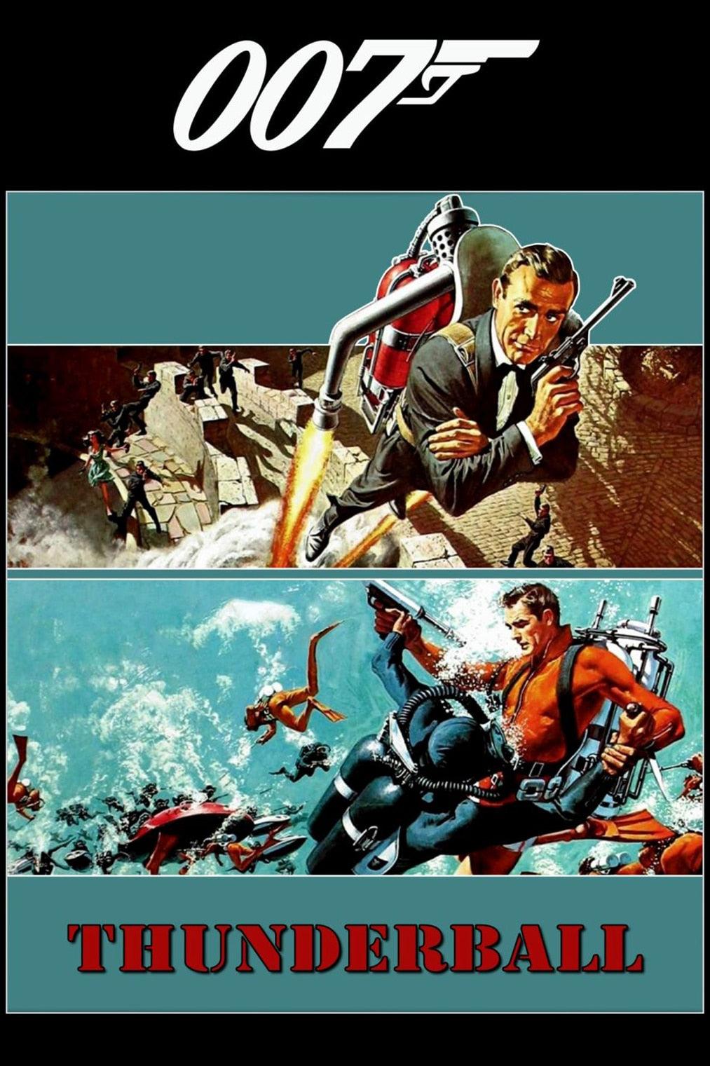 Thunderball Jet Pack Underwater James Bond Poster - Aesthetic Wall Decor