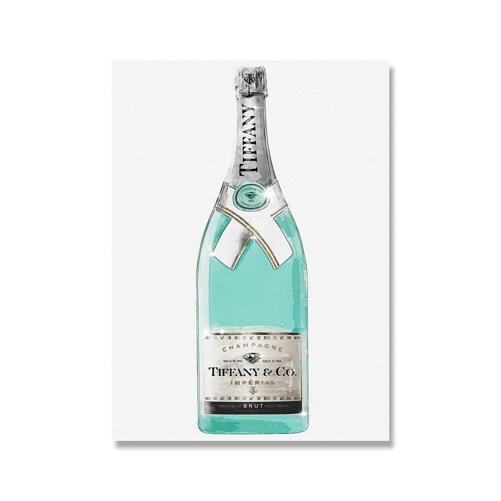 Tiffany and Co Champagne Wall Art Poster - Aesthetic Wall Decor