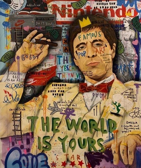 Tony Montana Scarface Movie Urban Graffiti Wall Art Poster - Aesthetic Wall Decor