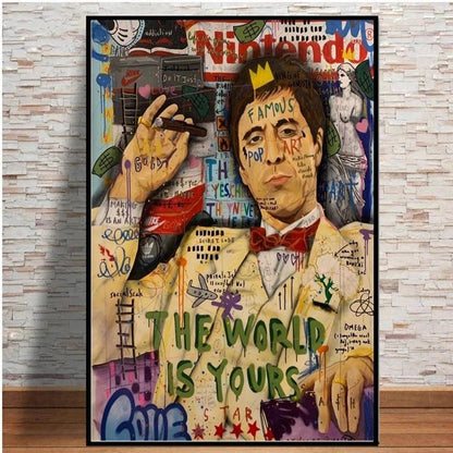 Tony Montana Scarface Movie Urban Graffiti Wall Art Poster - Aesthetic Wall Decor