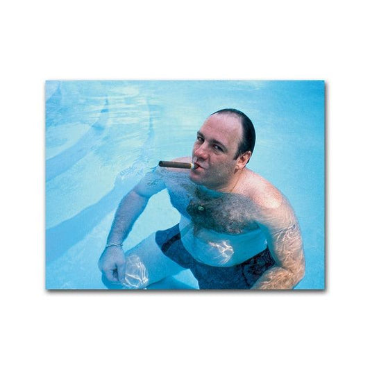 Tony Soprano Cigar Pool Poster - Aesthetic Wall Decor