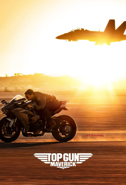 Top Gun Maverick Bike Movie Poster - Aesthetic Wall Decor
