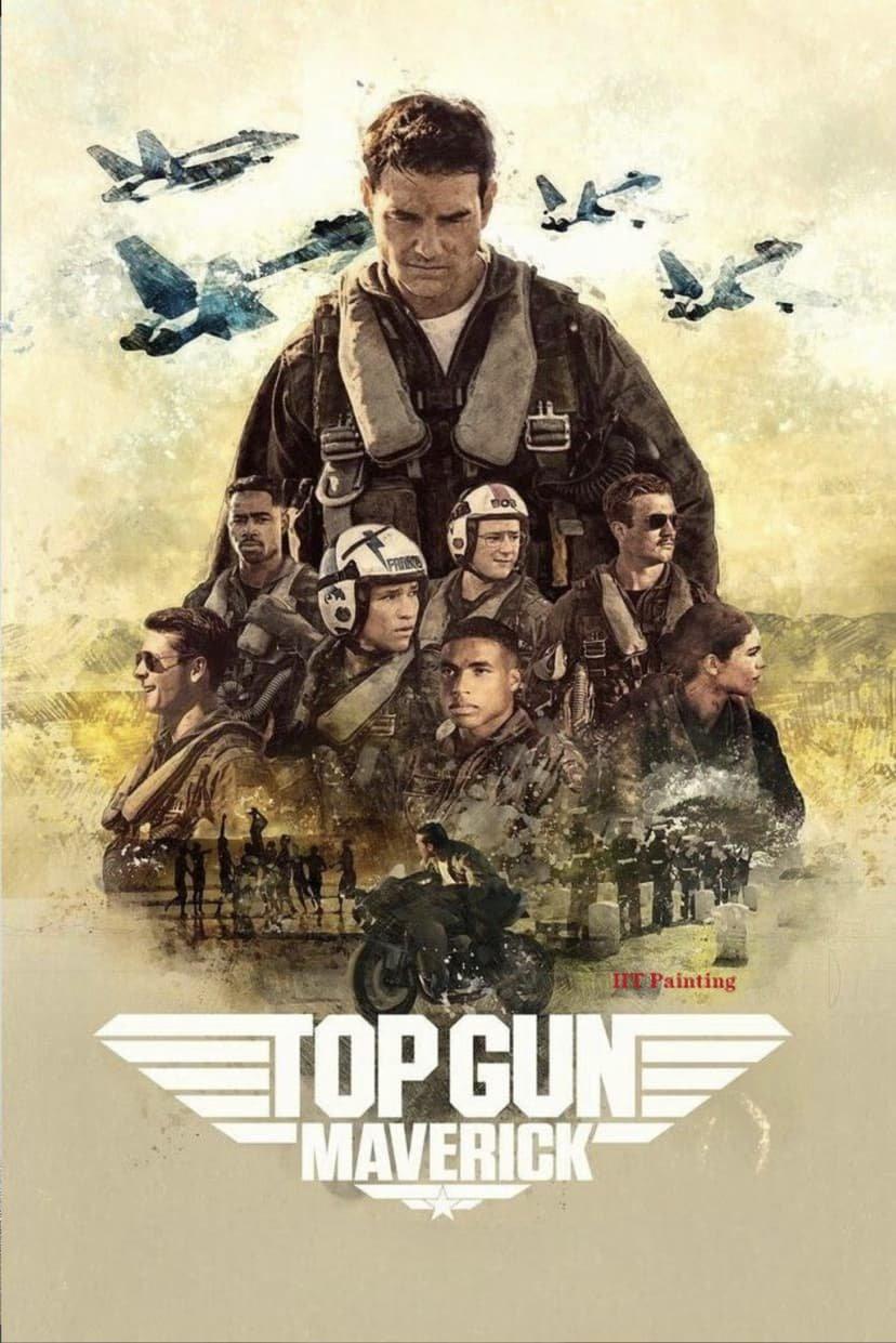 Top Gun Maverick Cast Painting Movie Poster - Aesthetic Wall Decor