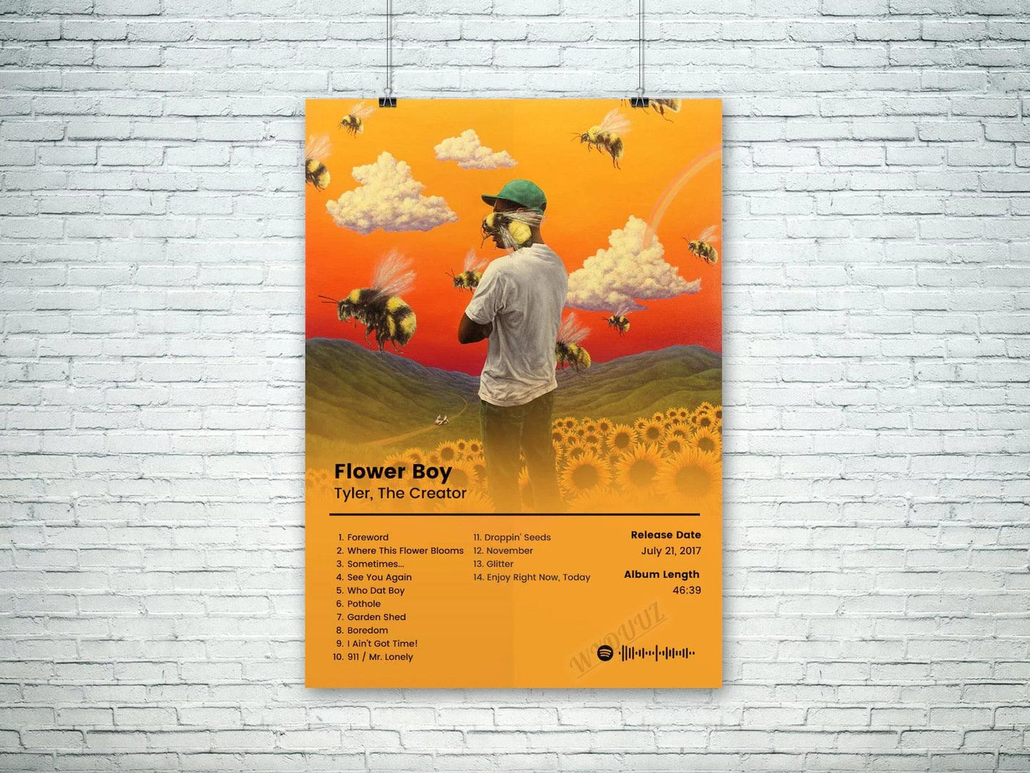 Tyler The Creator Flower Boy Rap Music Album Cover Wall Art Poster - Aesthetic Wall Decor