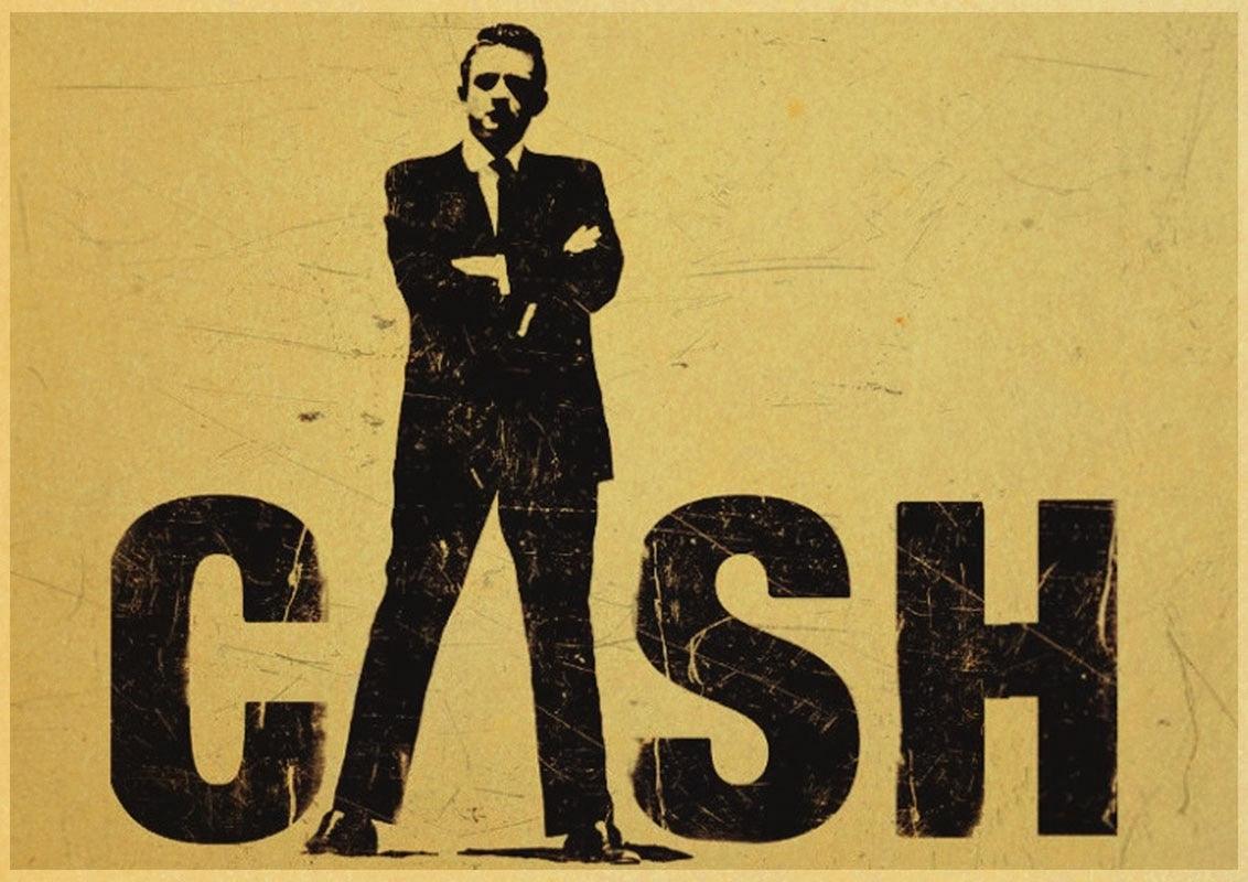 Vintage Johnny Cash Wall Art Posters - Aesthetic Wall Decor