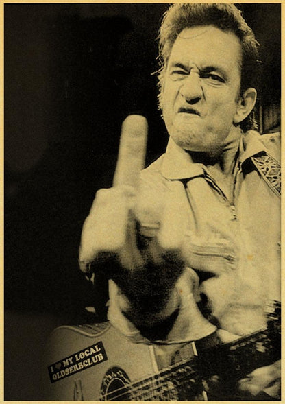 Vintage Johnny Cash Wall Art Posters - Aesthetic Wall Decor