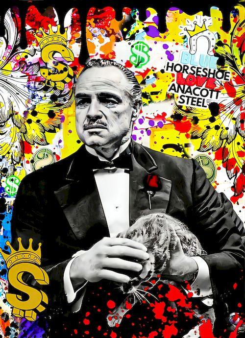 Vito Corleone Godfather Pop Art Poster - Aesthetic Wall Decor